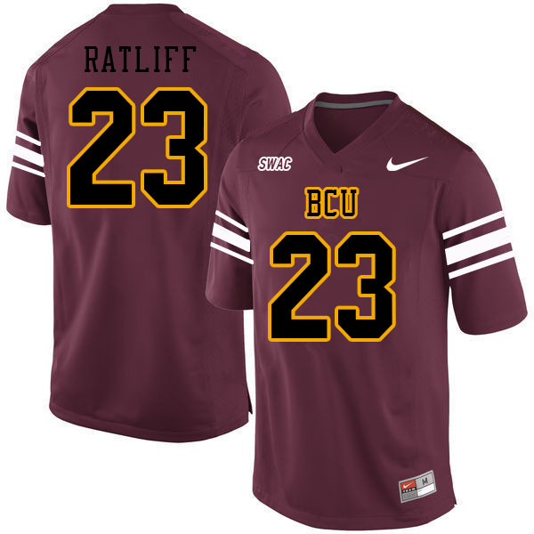 Men-Youth #23 Uriah Ratliff Bethune-Cookman Wildcats 2023 College Football Jerseys Stitched-Maroon